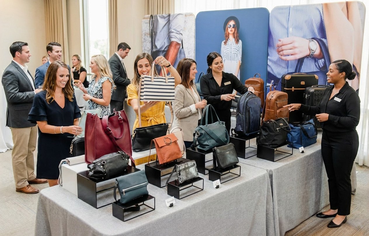 handbags and luggage pop-up shop